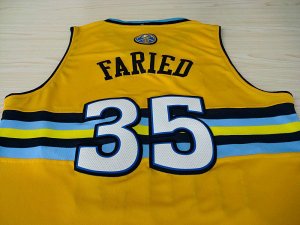 Maillot De Basket Denver Nuggets Kenneth Faried 35 The Snow Capped Mountains Tissus Sportif Fans Edition Jaune